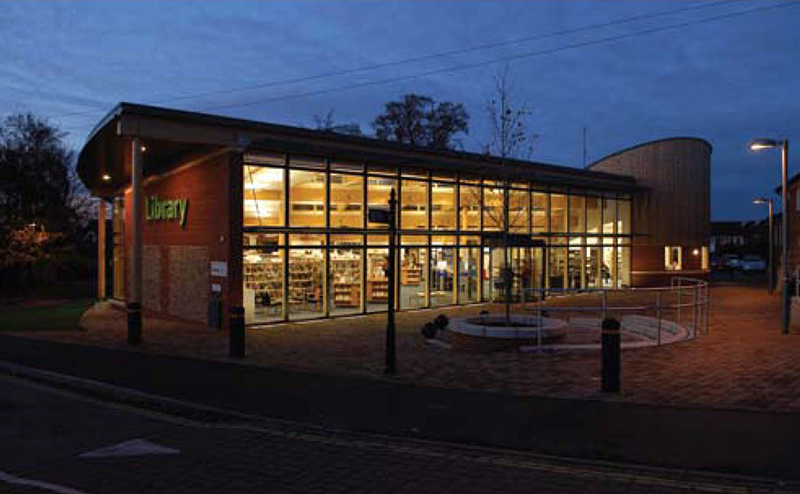 The exterior of Wymondham library