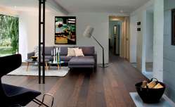 Kitchen with wood flooring