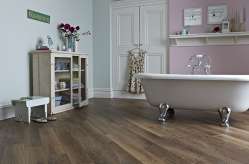 Wooden bathroom flooring